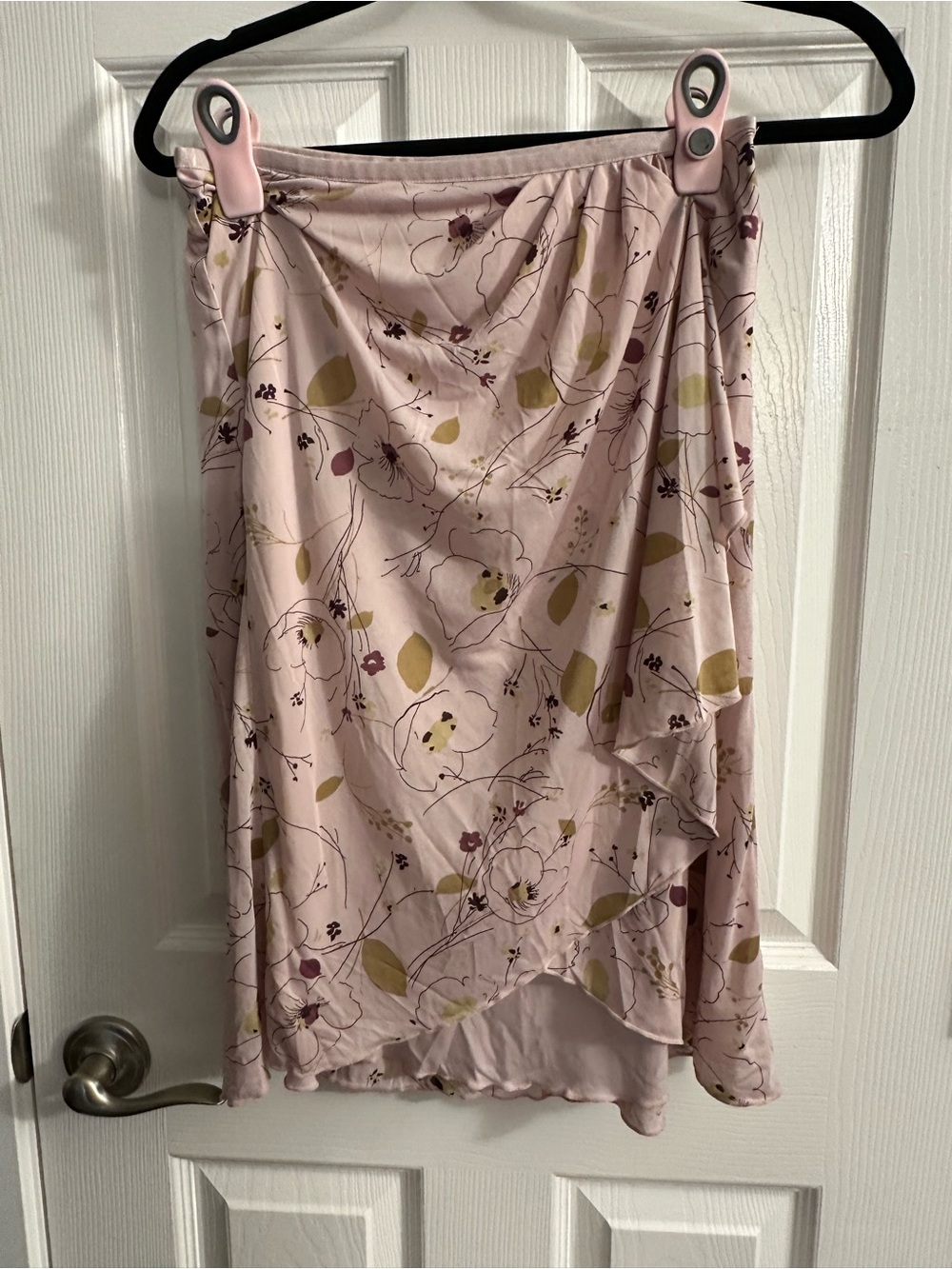 Express Pink Floral High-Low Wrap Skirt